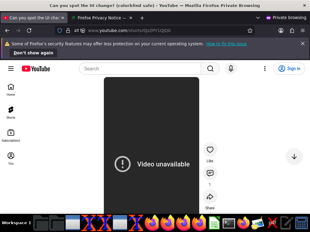 www shorts logged-out fail