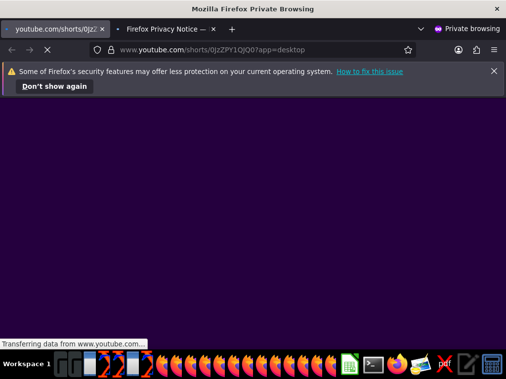 OS screenshot: m Shorts logged-out result