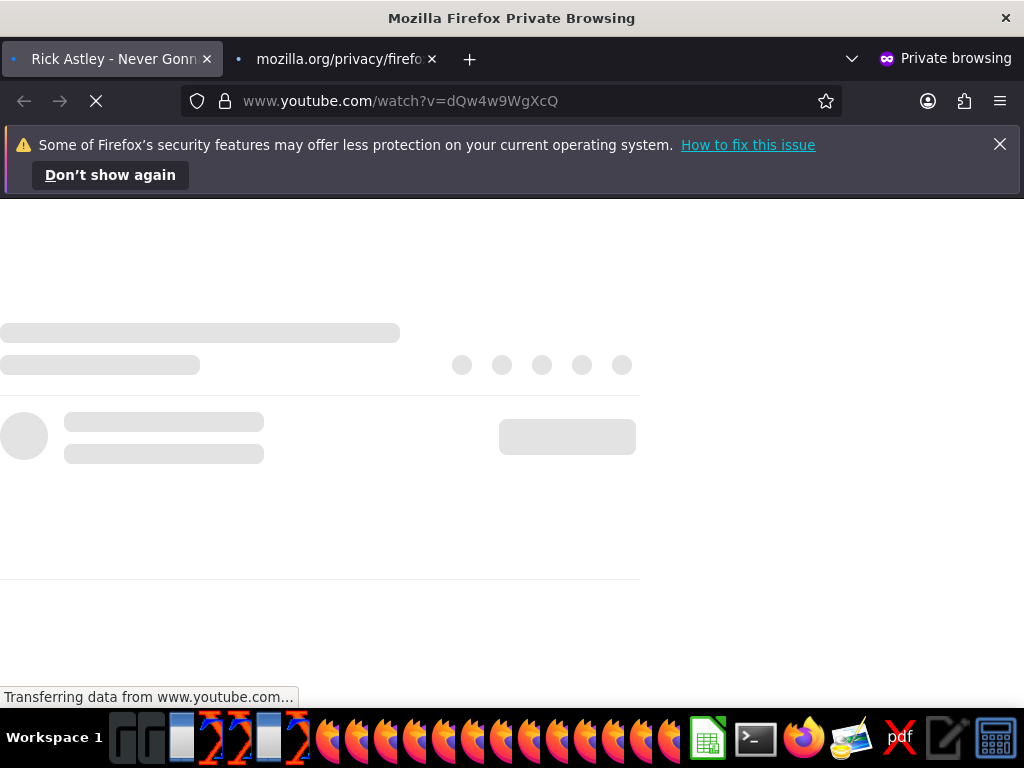 OS screenshot: control /watch video (logged-out)